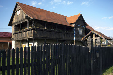 Fototapeta premium Turopolje way of building houses