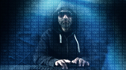 New technology abstract hacker hacking security system