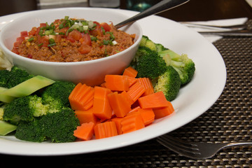 Chili cooked vegetables