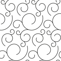 Floral ornate stripped seamless pattern.