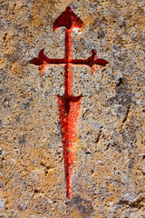The way of saint James stone sign Palencia