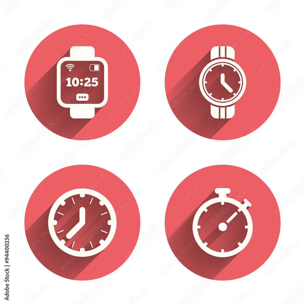 Poster smart watch. mechanical clock time and timer.