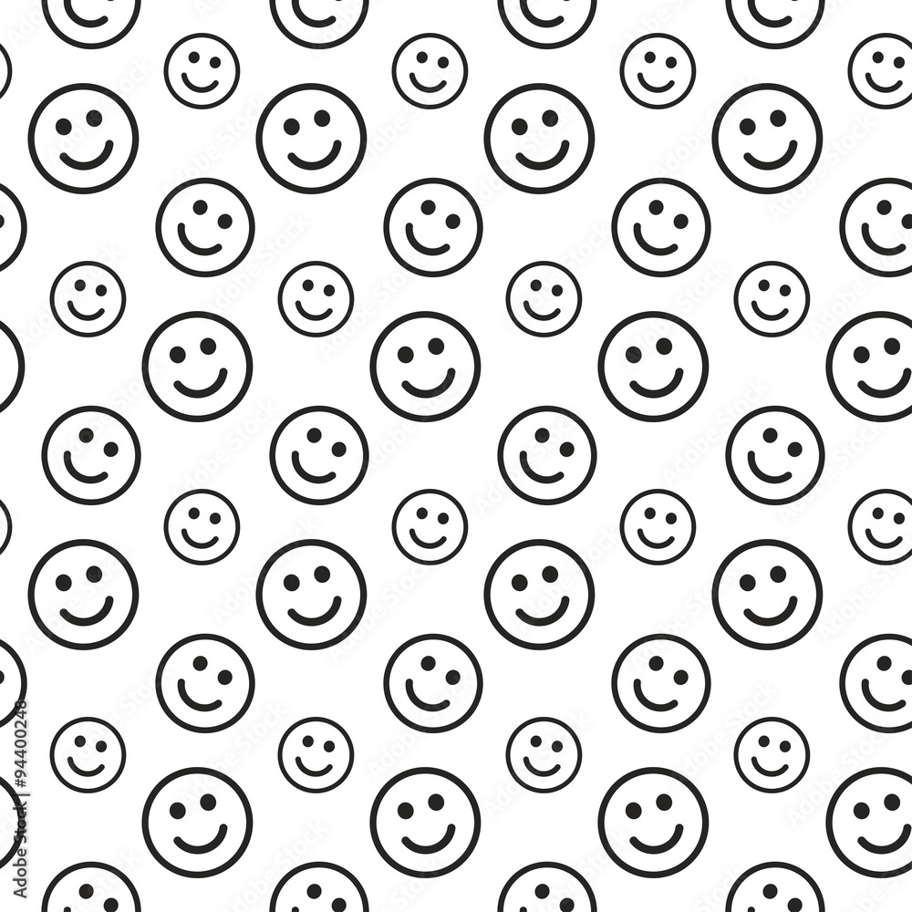 Poster smile lines seamless pattern.