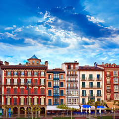 Fototapeta na wymiar Pamplona Navarra Spain plaza del Castillo square