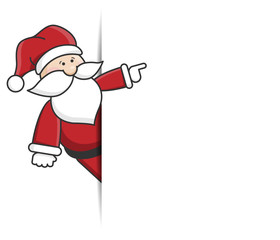 Weihnachtsmann Cartoon Vektor Papier Ecke Banner