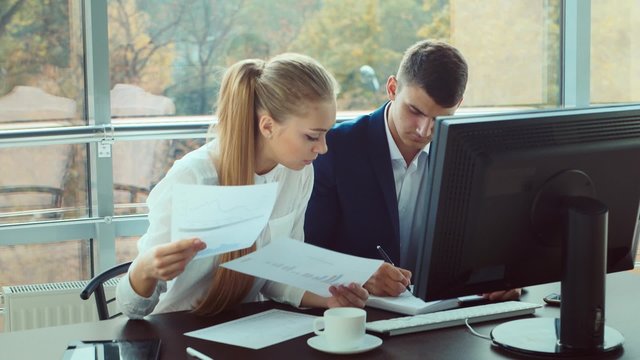 Business partners get the bad news, very bad mood, frustration