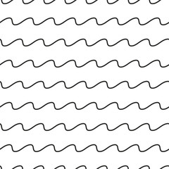 Waves stripped geometric seamless pattern.
