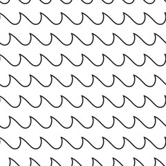 Waves stripped geometric seamless pattern.