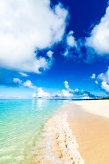 Obraz premium Sea, beach, seascape. Okinawa, Japan, Asia.