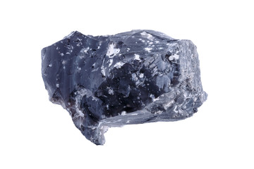 Mineral obsidian black, sample