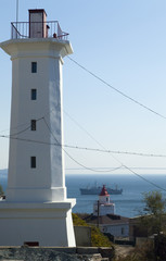 The lighthouse on the shore