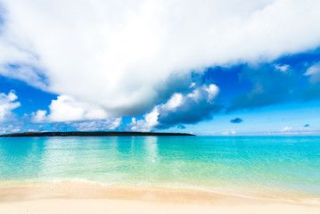 Sea, beach, seascape. Okinawa, Japan.