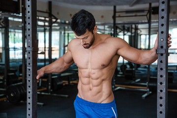 Portrait of a handsome male bodybuilder