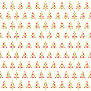 Abstract Shape Chrismtas Tree Pattern Design Background Vector
