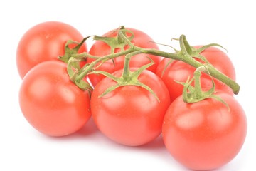 Bunch of fresh tomatoes. Isolated on white background