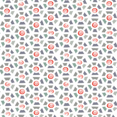 Geometric abstract seamless pattern. Mosaic repeating background, vector. 