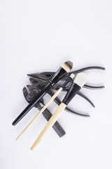 brushes on the white background