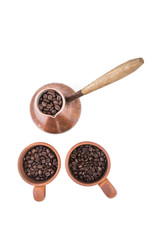isolared coffee grains