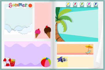 Paper design with summer theme