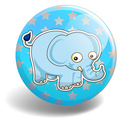 Blue elephant on the badge