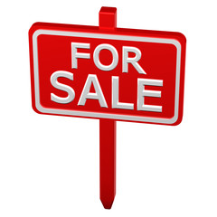 Pillar with sign for sale