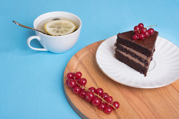 Slice of Chocolate Cake
