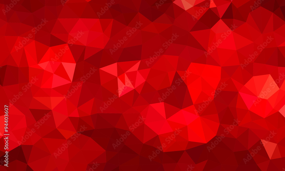 Wall mural low poly background red 2