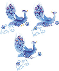 Fairy bird. Vector, editable print