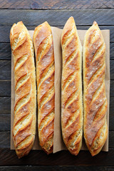 french breads on boards