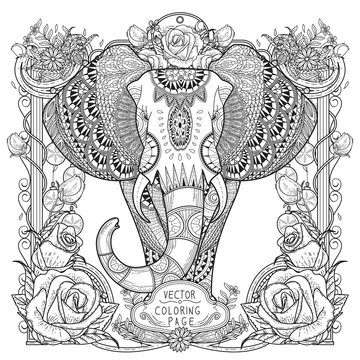 Splendid Elephant Coloring Page