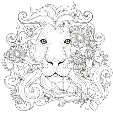 490 Best Lion Coloring Page For Adults Images Stock Photos Vectors Adobe Stock
