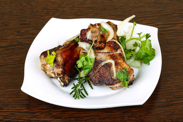 Grilled pork ribs