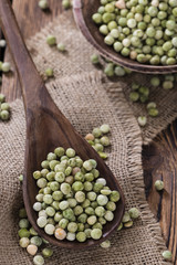Heap of dried green Peas