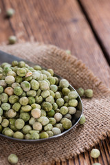 Heap of dried green Peas