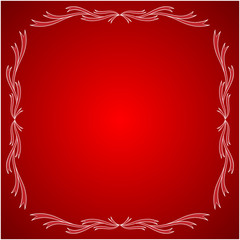 Red Vintage Frame Design For Greeting Card
