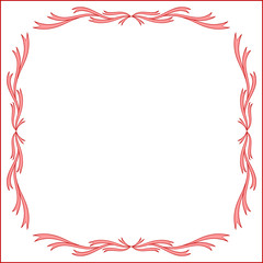 Red Vintage Frame Design For Greeting Card