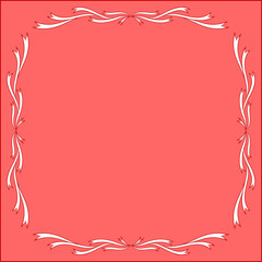 Red Vintage Frame Design For Greeting Card