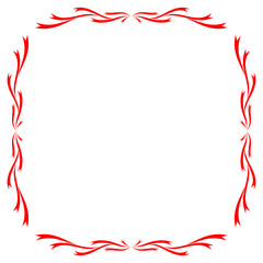 Red Vintage Frame Design For Greeting Card