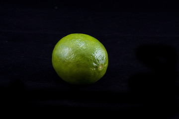 Lime isolated on black