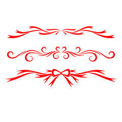 Set Calligraphic Valentine's Day  Elements
