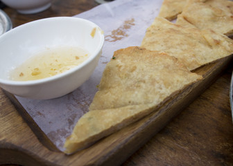 Thai cuisine shrimp cake deep fried gung concept