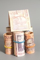 House Made Roll of Indian rupee banknotes