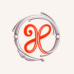 X letter monogram design elements.