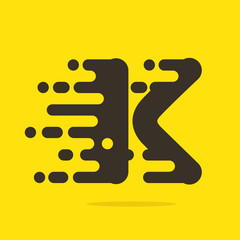 K letter logo design template.