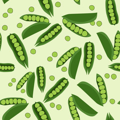 Seamless pattern of many peas