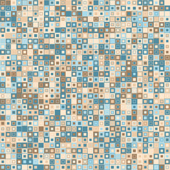 Vector abstract background. Consists of geometric elements. The elements have a square shape and different color. Vintage mosaic background.