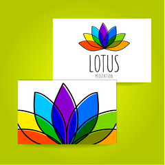 lotus meditation logo sign