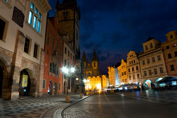 Fototapeta na wymiar Old Town Square of Prague in the Morning