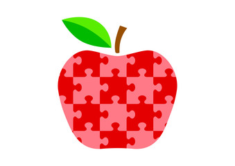Red apple icon on white background