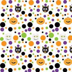 seamless Happy Halloween pattern  vector. illustration EPS10.
